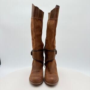 Timberland women's leather 3" heel boots, 17" overall height